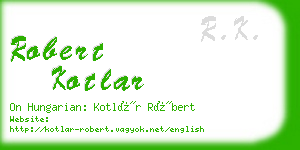robert kotlar business card